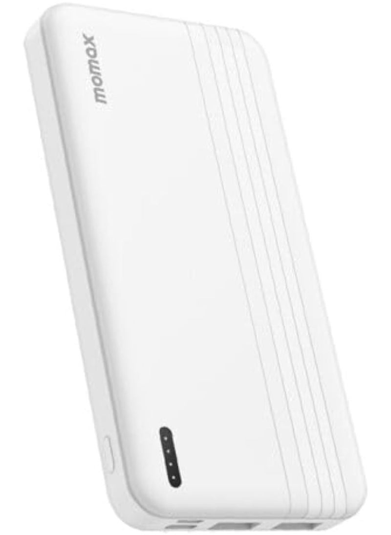 iPower PD 10000mAh Fast Charging Portable Battery Pack (White) – High-Speed USB-C & USB-A Power Bank for Smartphones, Tablets, and More – Compact, Reliable, and Long-Lasting