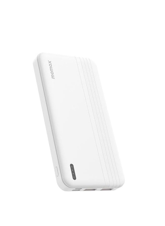 iPower PD 10000mAh Fast Charging Portable Battery Pack (White) – High-Capacity Power Bank, Quick Charge for Smartphones, Tablets, Laptops, and More, Compact Design, USB-C and USB-A Ports, Lightweight, Travel-Friendly