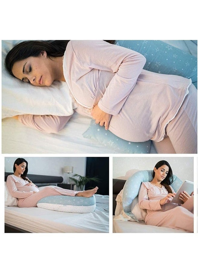 12-In-1 Pregnancy & Nursing Pillow - Grey Star