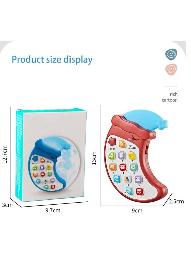 Baby Cell Phone Toy with Removable Teether Case, Teething Phone Toy for Infant Interactive Electronic Learning Toy with Music Lights Birthday Gift for Kids Age 3Y+