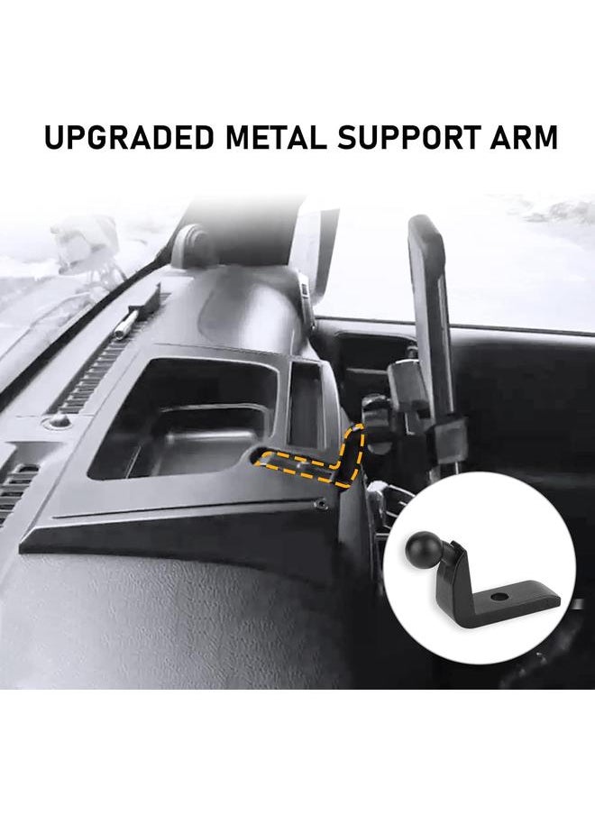 bluejw Upgraded Phone Mount for 2011-2017 Jeep Wrangler JK JKU, Multi-Mount Phone Holder Dash Tray Storage Box System Kit with Extension Arm Metal Rod