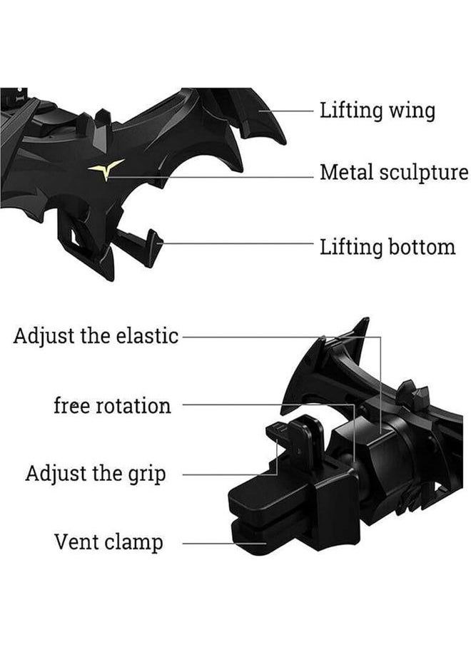 Bat Wings Car Phone Holder, Bat Phone Holder for Car, Car Vent Dark Bat Phone Holder Mount, Cool Bat Mechanical Bat Wings Car Accessories, Universal Air Vent Mobile Phone Holder