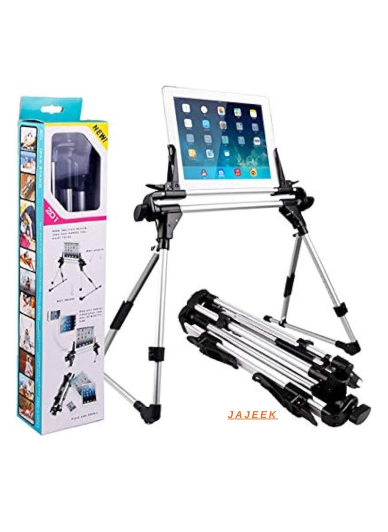 iPad and Tablet Holder - 201 Adjustable Stand for iPad, Tablets, E-readers, and More – Desktop, Desk, and Bed Use, Lightweight, Foldable, Non-Slip Base for Hands-Free Viewing, Reading, and Watching Videos