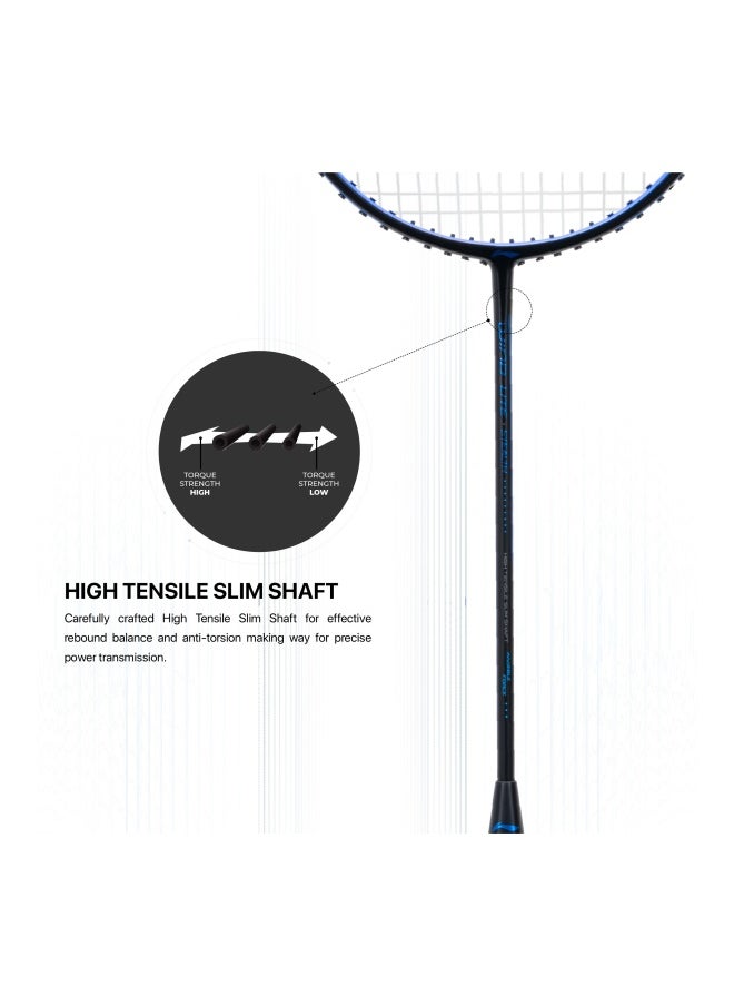 Wind Lite Stealth Carbon Fibre Unstrung Badminton Racket With Free Full Cover (Powered By Windstorm)