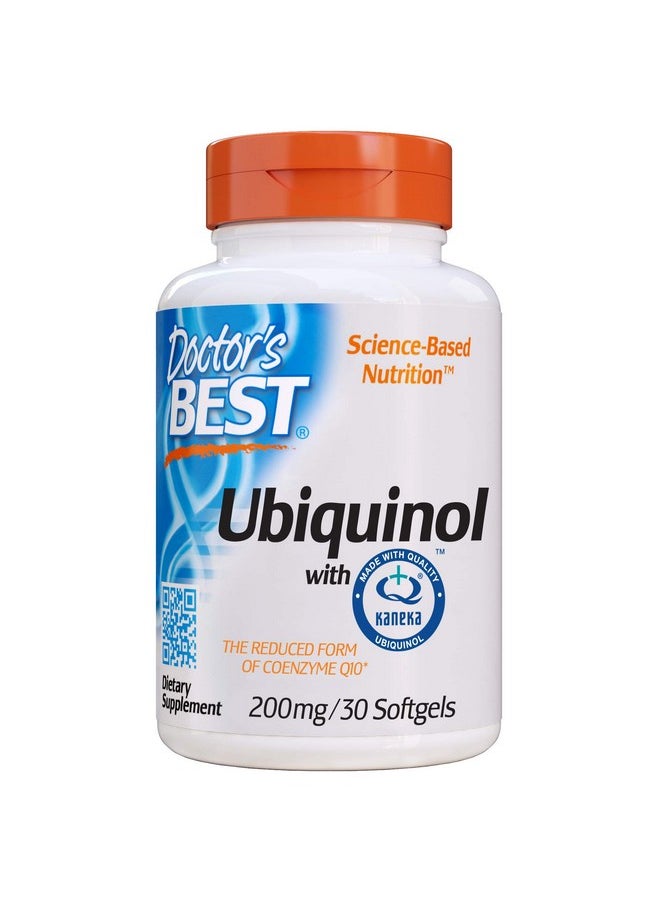 Doctor's Best Ubiquinol Featuring kaneka qh, Non-GMO, Gluten Free, Soy Free, Heart Health, 200 Mg, 30 Softgels