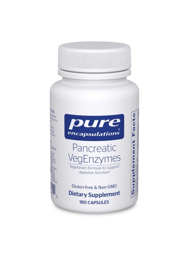 Pure Encapsulations Pancreatic VegEnzymes | Hypoallergenic Supplement for Carbohydrate, Lipid and Protein Digestion | 180 Capsules