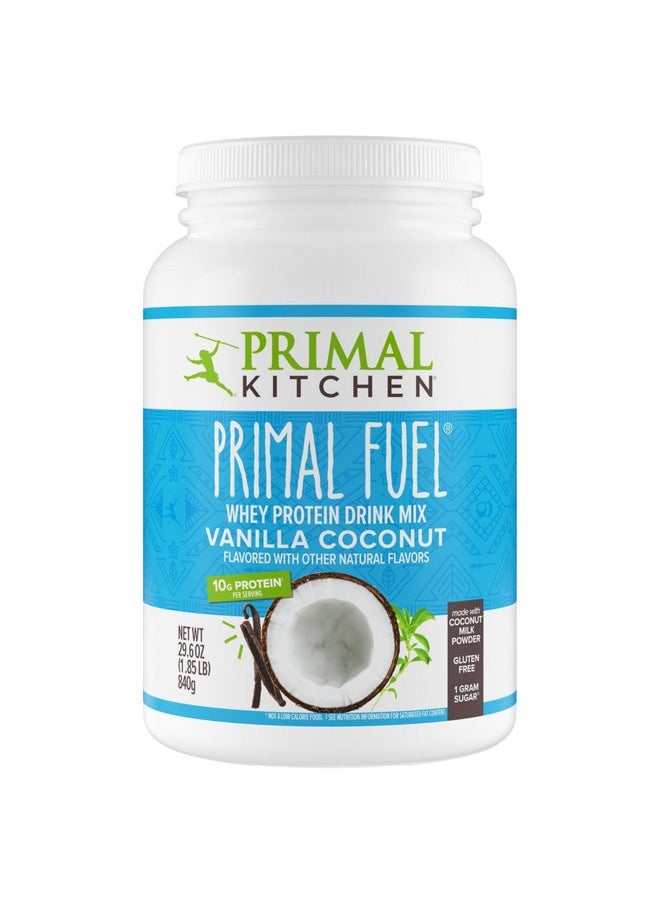 Primal Kitchen Primal Fuel Vanilla Coconut Whey Protein Drink Mix, Gluten and Soy Free, 1.85 Pounds