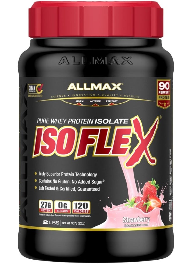 Isoflex Pure Whey Protein Isolate Strawberry 2 Lbs.