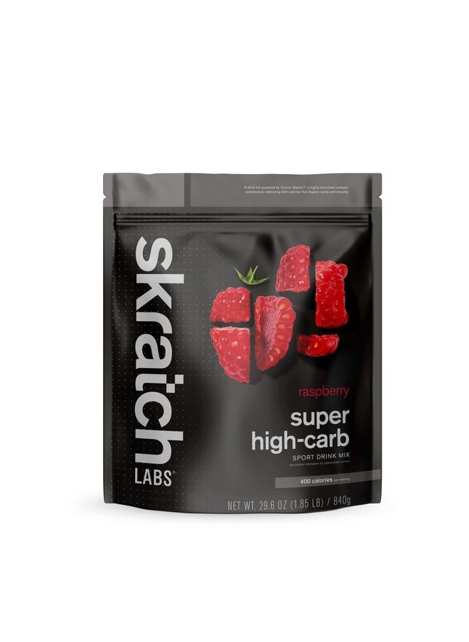 Skratch Labs Super High-Carb Hydration Powder | Carbohydrate Powder with Cluster Dextrin and Electrolytes | Endurance Energy Drink | Raspberry (840 Grams) | Non-GMO, Gluten Free, Vegan, Kosher