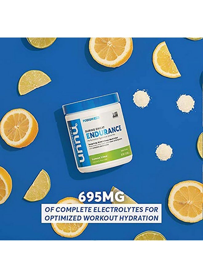 Nuun Hydration Endurance Powder, Lemon Lime, Workout Support,5 Essential Electrolytes for Hydration + Carbohydrates, Vegan, Non-GMO, (16 Servings - Canister)