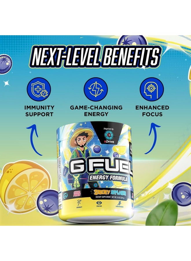 G Fuel aDrive Energy Powder, Sugar Free, Clean Caffeine Focus Supplement, Water Mix, Blueberry & Lemonade Flavor, Focus Amino, Vitamin + Antioxidants Blend, aDrive - 9.8 oz (40 Servings)