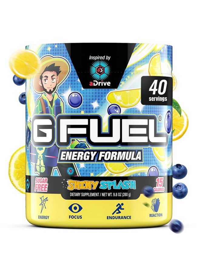 G Fuel aDrive Energy Powder, Sugar Free, Clean Caffeine Focus Supplement, Water Mix, Blueberry & Lemonade Flavor, Focus Amino, Vitamin + Antioxidants Blend, aDrive - 9.8 oz (40 Servings)