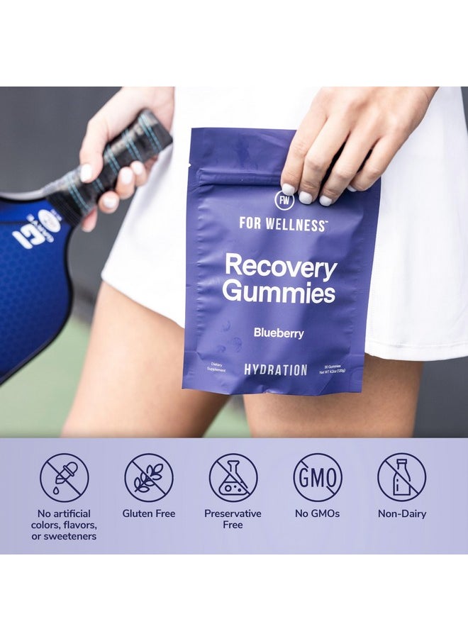 For Wellness Electrolyte Recovery Gummies™ Hydration, Blueberry Flavor (30 Gummies) - Supports Exercise Recovery and Boosts Energy