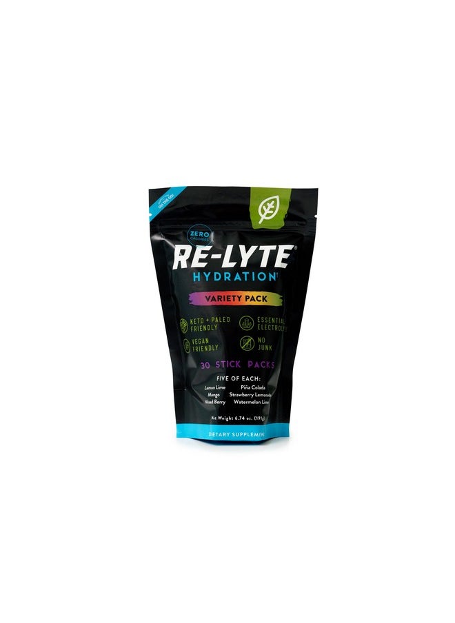 REDMOND Re-Lyte Hydration Electrolyte Mix, Variety Pack, 30 Stick Packs