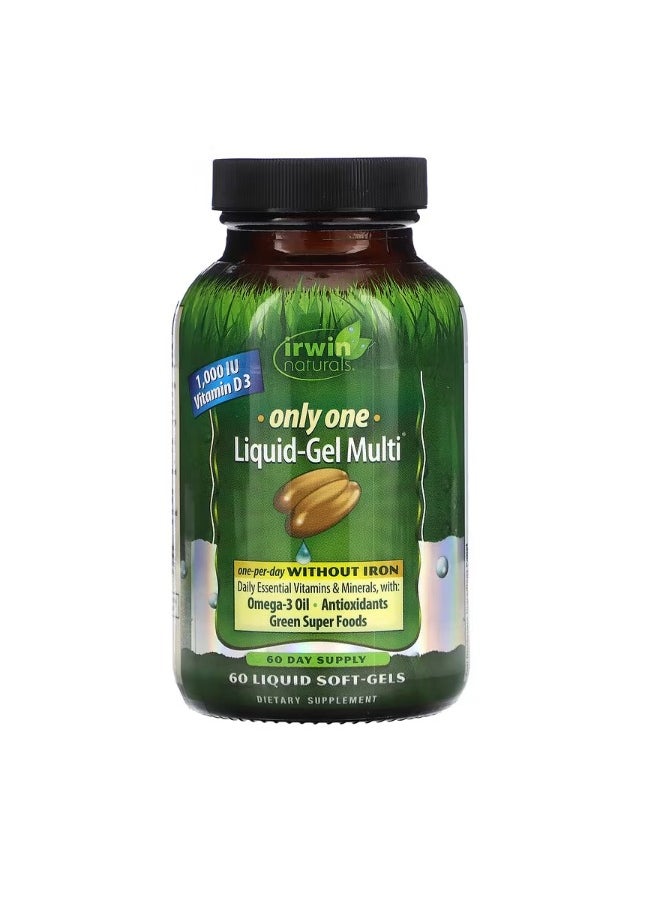 Only One LiquidGel Multi Without Iron 60 Liquid SoftGels