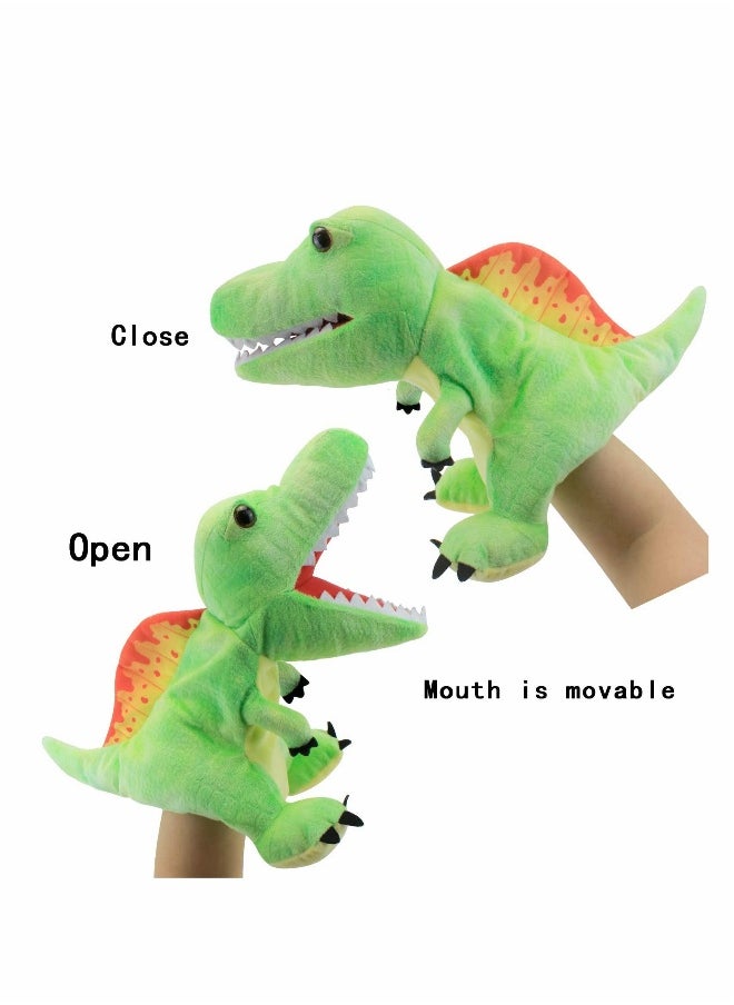 Dinosaur Hand Puppets, Spinosaurus Jurassic World Stuffed Animal   Soft Plush Toy, Open Movable Mouth Finger Gift, Birthday Gifts for Kids, Creative Role Play