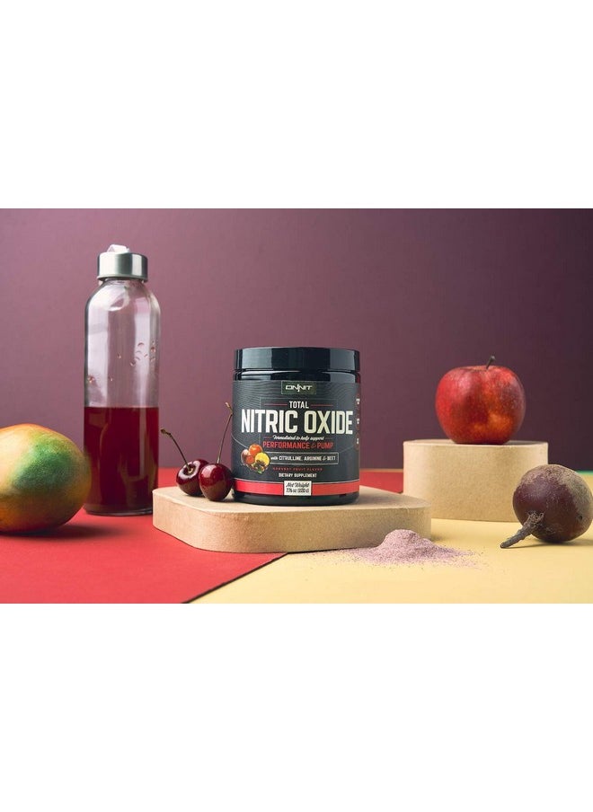 ONNIT Total Nitric Oxide - Caffeine Free Pre Workout Powder w/Beet Root, L Arginine & L Citrulline Malate | Boost Energy & Recovery | Harvest Fruit Flavor