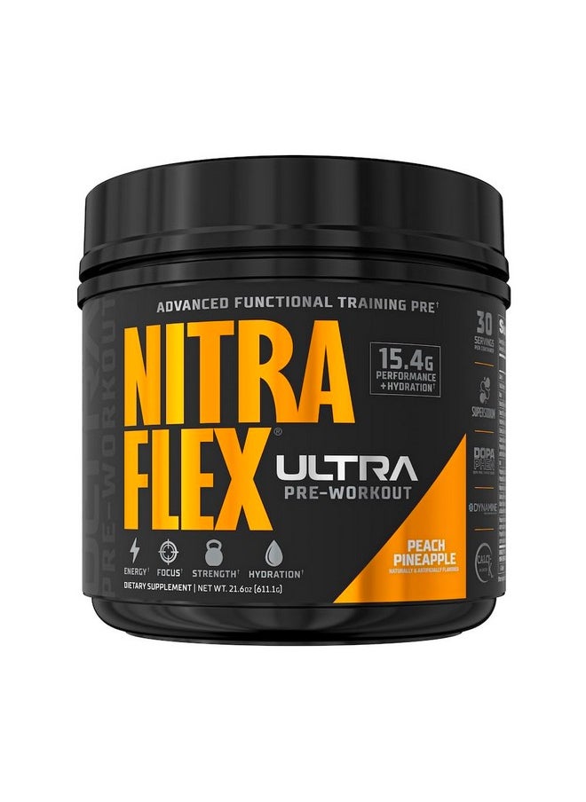 GAT SPORT Nitraflex Ultra Pre-Workout Supplement (30 Servings, Peach Pineapple)