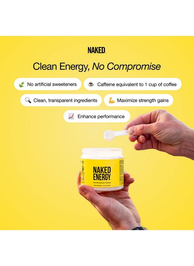 Naked Citrus Naked Energy - Citrus Flavored Clean Pre Workout Supplement for Men and Women, Vegan Friendly, No Added Sweeteners, Colors Or Flavors - 30 Servings