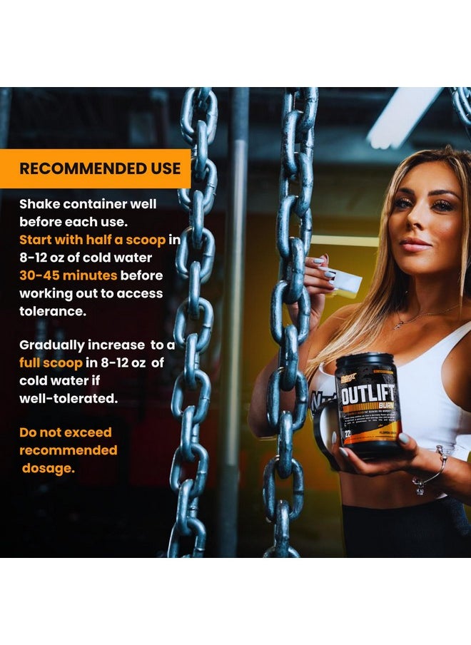 Nutrex Research Outlift Burn Thermogenic Pre Workout Powder, 2 in 1 Performance & Shredding Supplement with Metabolyte, GBBGO (22 Servings, Florida Crush)