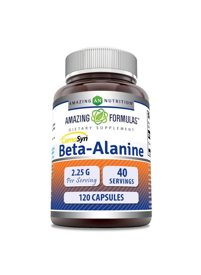 Amazing Formulas Beta Alanine Supplement | 2250 Mg Per Serving | 120 Capsules | Non-GMO | Gluten-Free | Made in USA