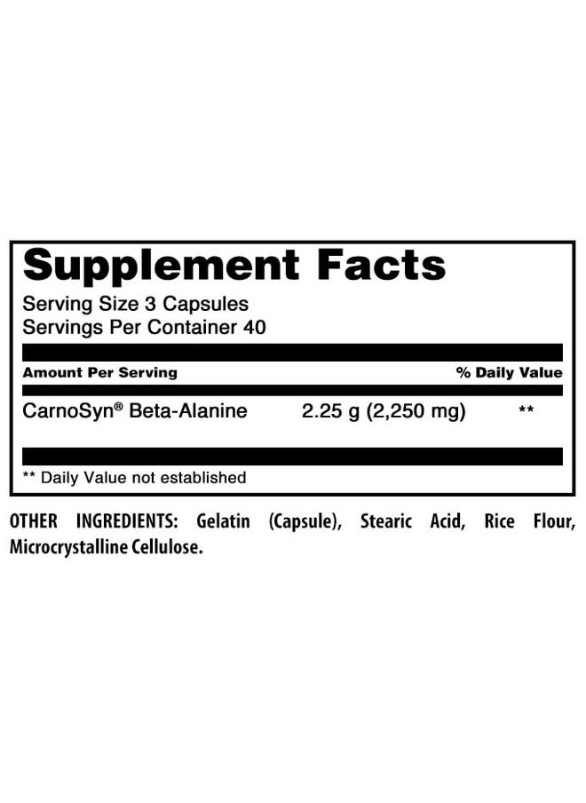 Amazing Formulas Beta Alanine Supplement | 2250 Mg Per Serving | 120 Capsules | Non-GMO | Gluten-Free | Made in USA