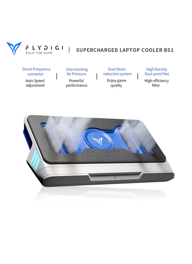 Supercharged Laptop Cooling Fan BS1 - Innovative Closed Turbo Cooling | Temperature Control