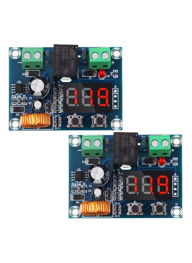 2 Pieces DC 12V-36V Voltage Protection Module Digital Low Voltage Protector Disconnect Switch Over Discharge Protection Module Output 6-60V, Low Power Disconnection