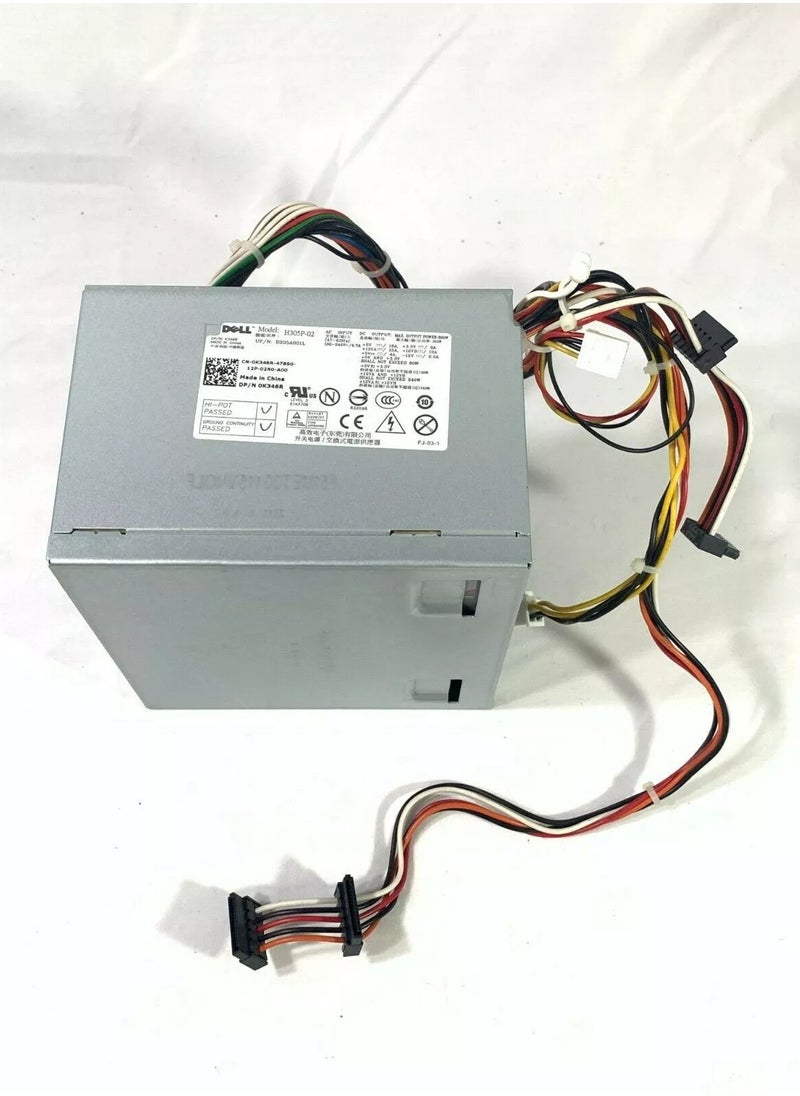 H305P-02 305-Watts Power Supply for Dimension E310 E510 E520 E521 OptiPlex 755 760 780 960