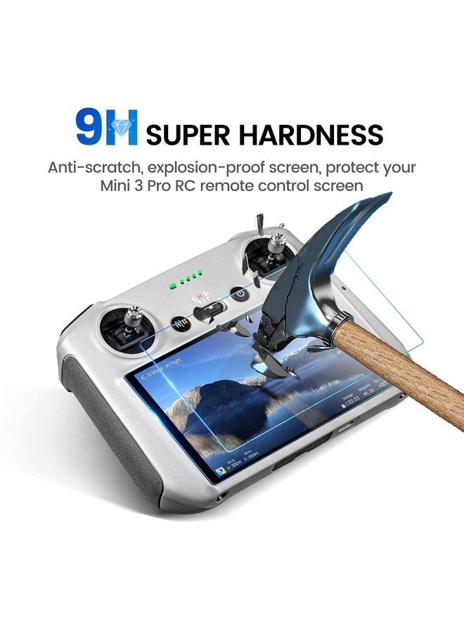Mini 4 Pro Hd Tempered Glass Screen Protector Film For Dji Mini 4 Pro/Air 3S/Mavic 3 Pro/Mini 3/Mini 3 Pro/Air 2S Rc/Rc 2 Remote Controller Accessories (2 Pack)