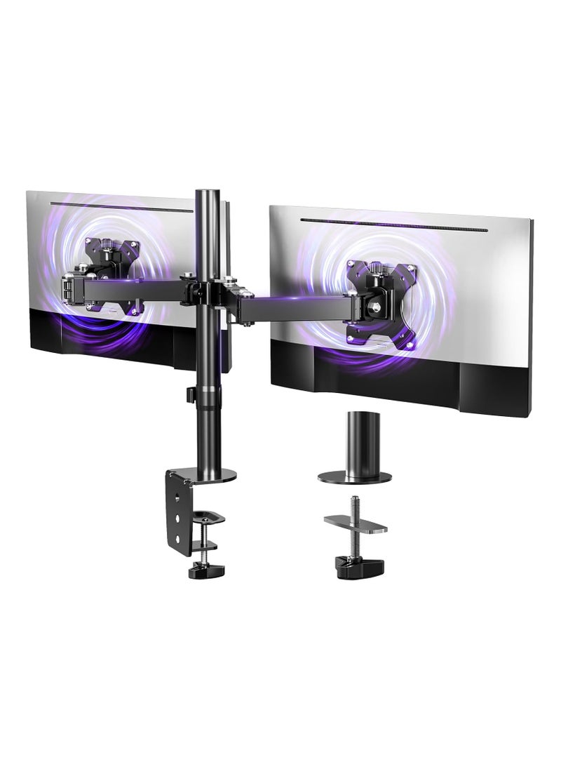 HEYMIX LIFE Dual Monitor Arm - Height Adjustable Dual Monitor Arm for 13-27