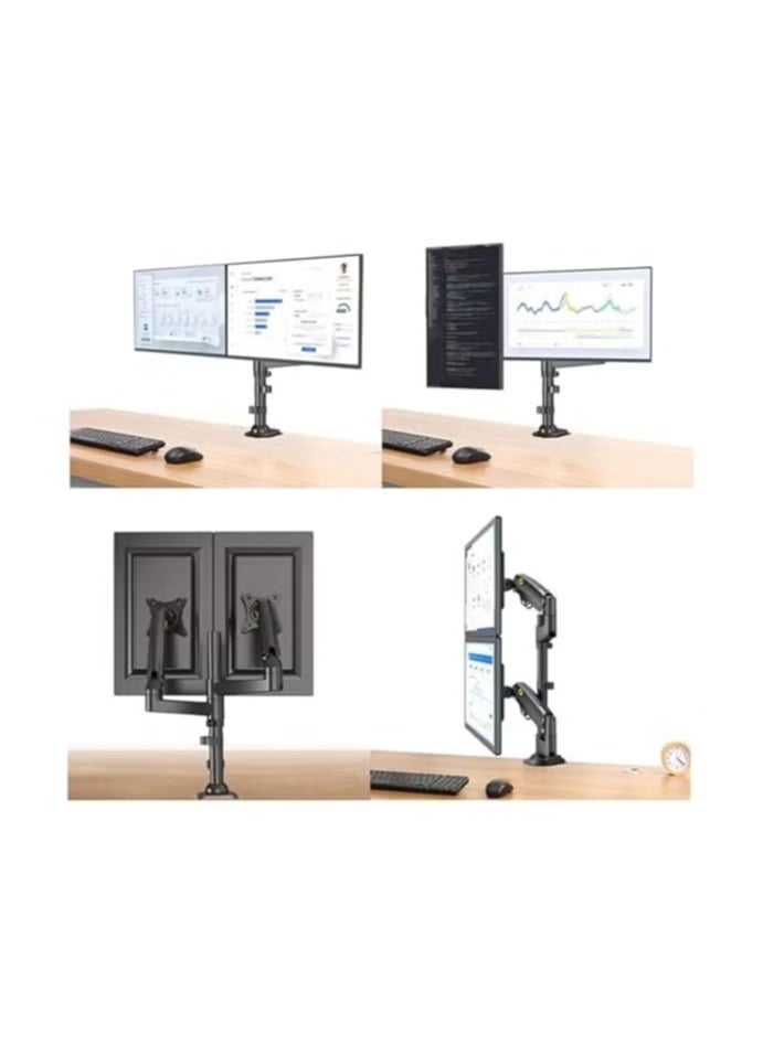 Title: H180 Dual Screen Desktop Mount - Adjustable Monitor Arm for 22