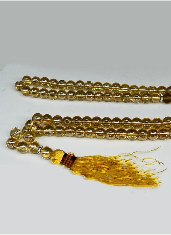 Golden Marble Tasbih/Rosary – Set of 12 Pieces | 100 Beads Each | 10mm Bead Size