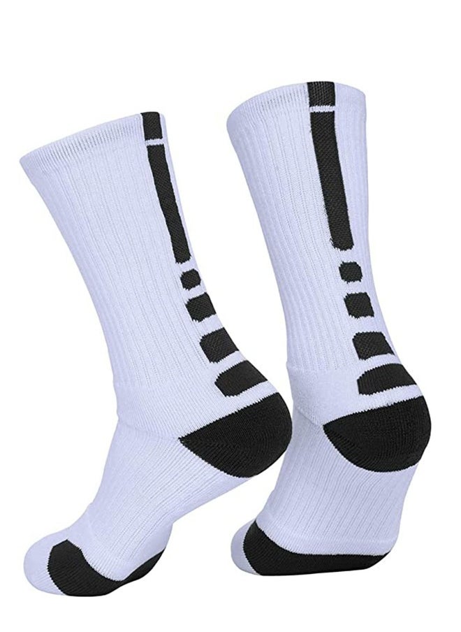 4 Pairs Basketball Socks for Men Running Training Boys Compression Cotton Sock Men Athletic Crew Socks Performance Thick Cushioned Sport Lightweight and Breathable