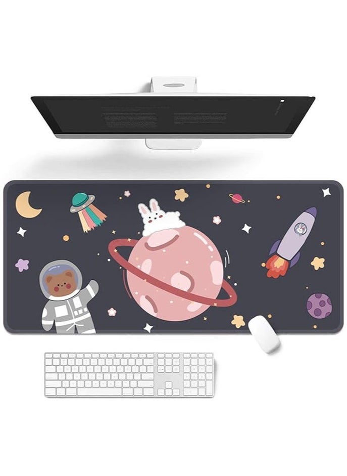 Desk Mat,Cute Mouse Pad,Large Gaming Desk Mouse mat Cartoons Keyboard Pad,Laptop Desk Mat for Gaming, Writing, or Home Office Work