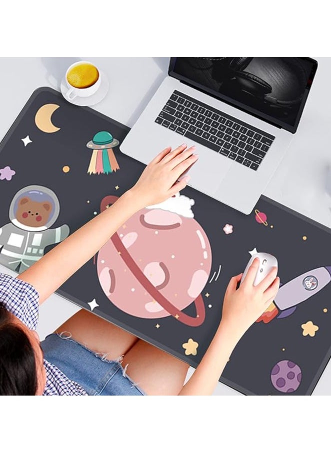Desk Mat,Cute Mouse Pad,Large Gaming Desk Mouse mat Cartoons Keyboard Pad,Laptop Desk Mat for Gaming, Writing, or Home Office Work