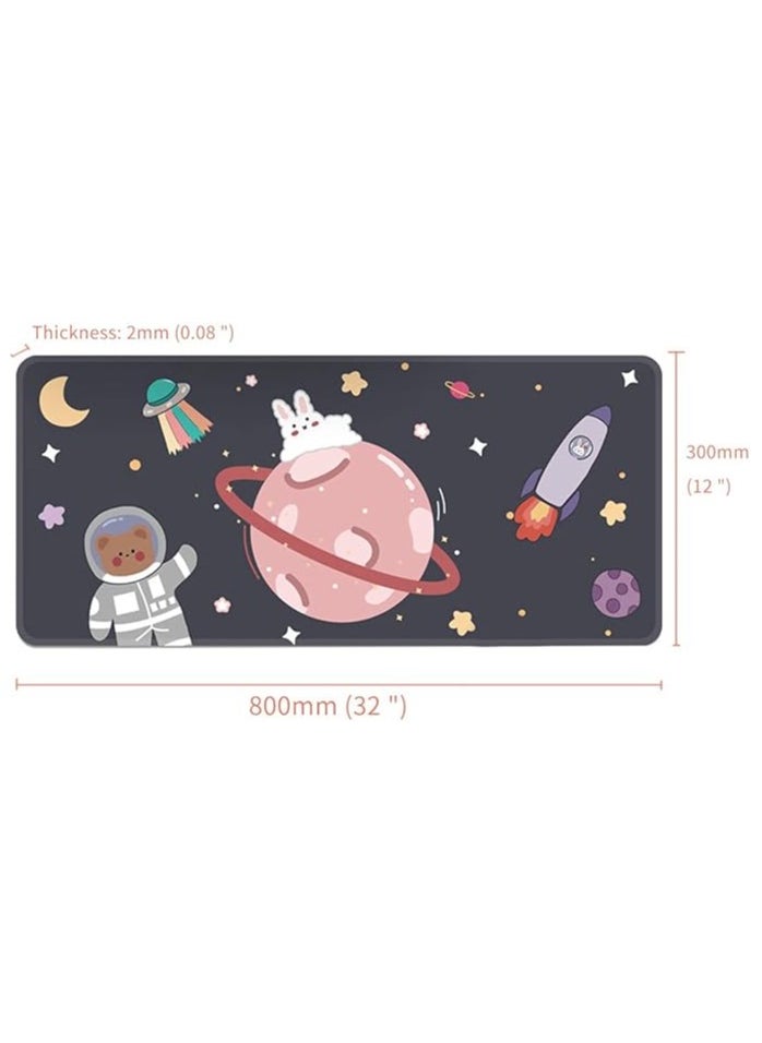 Desk Mat,Cute Mouse Pad,Large Gaming Desk Mouse mat Cartoons Keyboard Pad,Laptop Desk Mat for Gaming, Writing, or Home Office Work