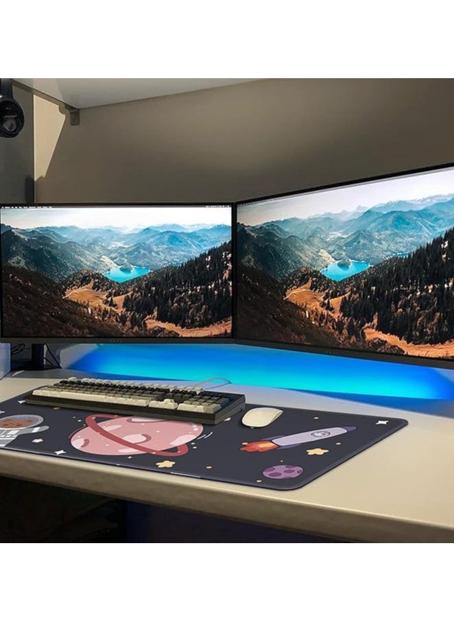Desk Mat,Cute Mouse Pad,Large Gaming Desk Mouse mat Cartoons Keyboard Pad,Laptop Desk Mat for Gaming, Writing, or Home Office Work