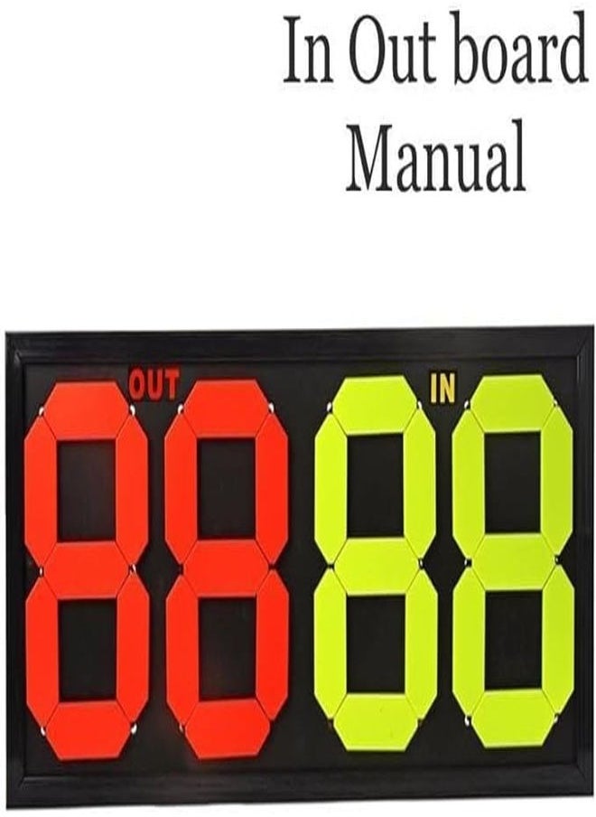 Manual Scoreboard, Soccer Referee Substitution Board, Made PP Material, Manual Number Flipping, Easy to Use, for Athletics and Competition