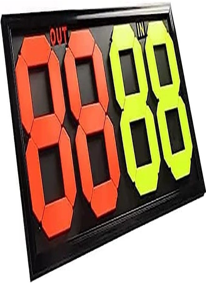 Manual Scoreboard, Soccer Referee Substitution Board, Made PP Material, Manual Number Flipping, Easy to Use, for Athletics and Competition