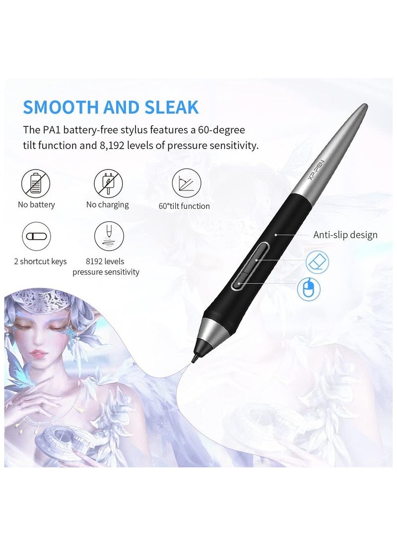 Deco Pro MW Wireless Bluetooth Digital Graphic Drawing Tablet with 8 Keys, 2 Wheels