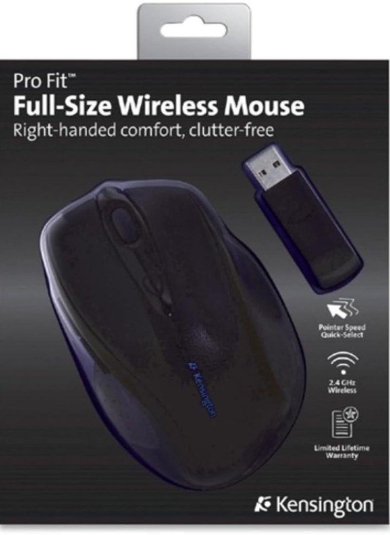 Pro Fit Ergonomic Full-Size Wireless Mouse Made from 60% Post-Consumer Recycled Content (PCR) Eco-Friendly