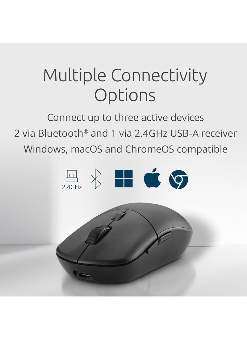 MY430 EQ Wireless Rechargeable 2.4GHz Bluetooth Mouse, Outer Case Made from 60% Post-Consumer Recycled Content (PCR), With Up to 4 Months Of Battery Life Per Charge