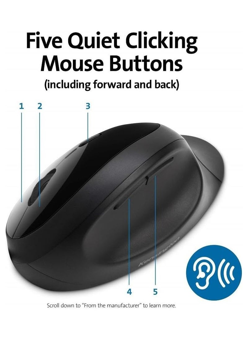 Pro Fit Ergonomic Wireless Mouse Made from 60% Post-Consumer Recycled Content (PCR) Eco-Friendly