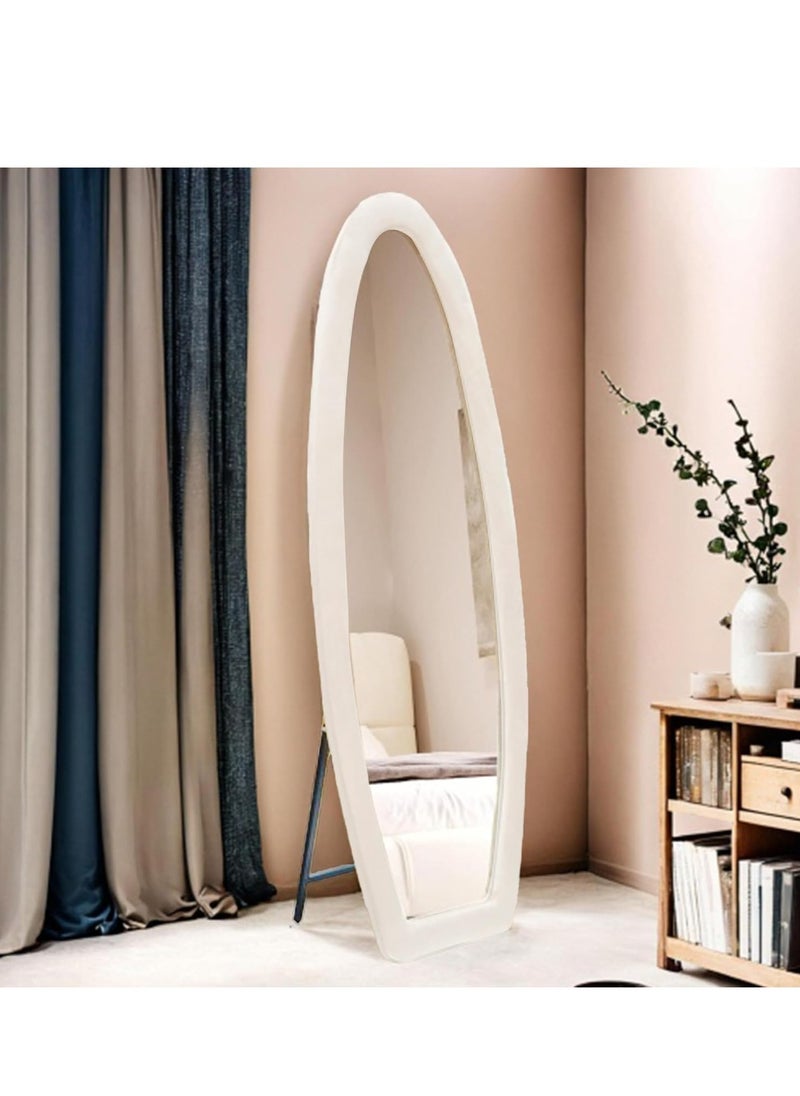 Full Body Mirror with Wavy Design, 63