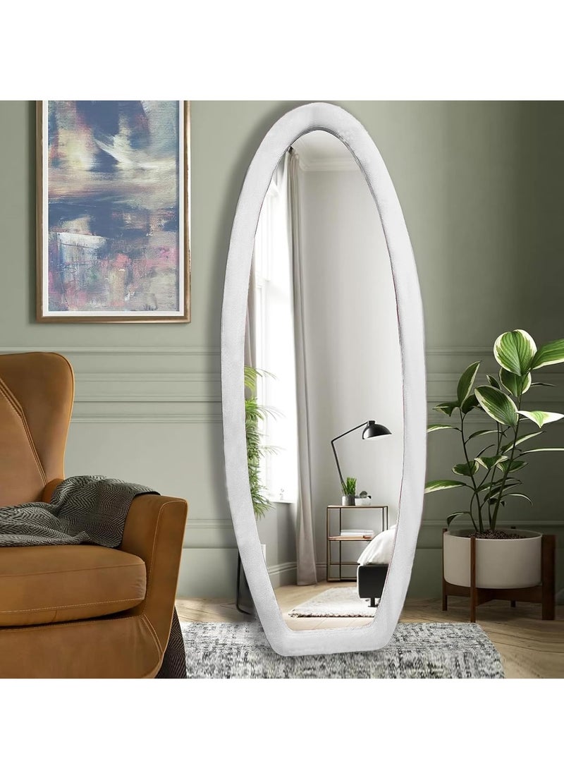 Full Body Mirror with Wavy Design, 63