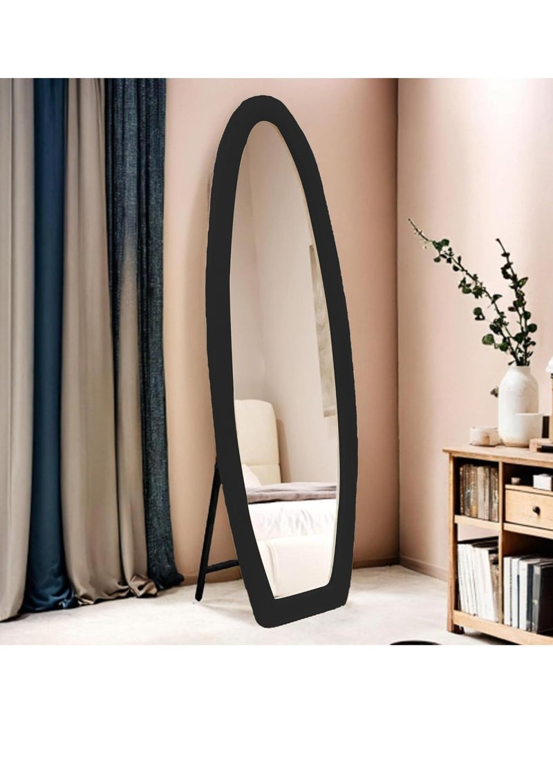 Full Body Mirror with Wavy Design, 63