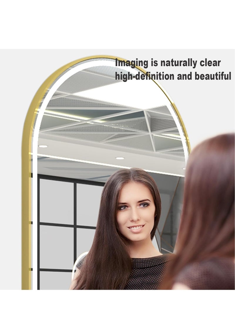 Arched Full-Length Mirror with LED Lights, 63