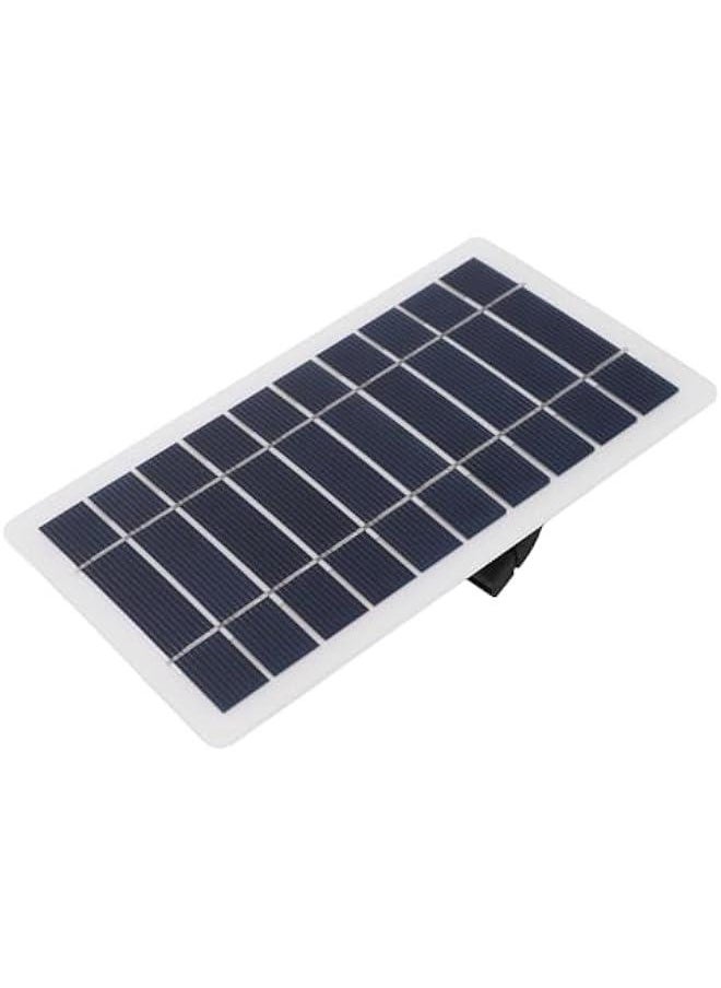 5W Solar Panel Charger, High Efficiency, Portable USB Solar Panel, Professional Monocrystalline Silicon Solar Charger for Laptop Radio Mobile Phone