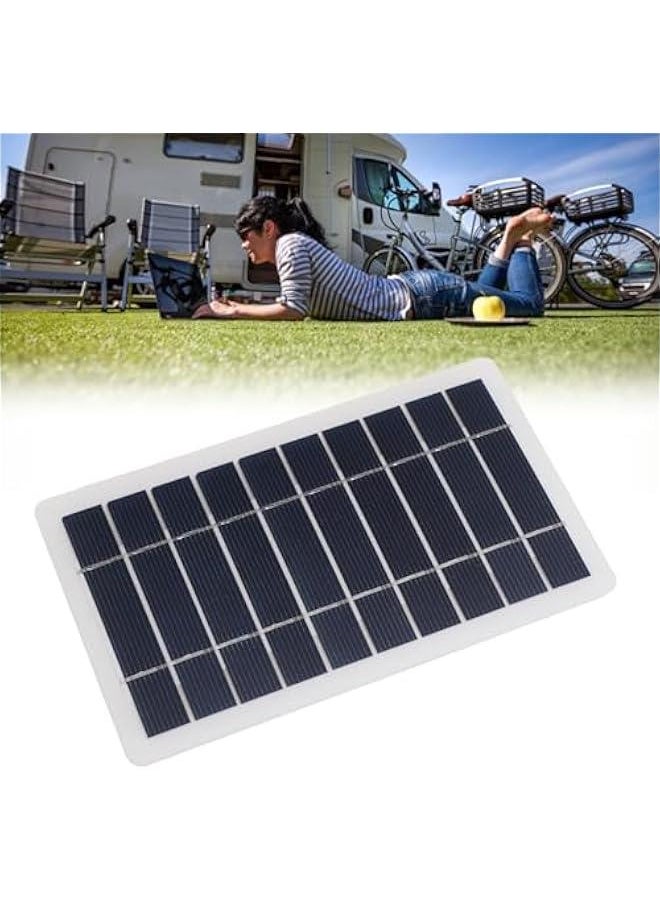 5W Solar Panel Charger, High Efficiency, Portable USB Solar Panel, Professional Monocrystalline Silicon Solar Charger for Laptop Radio Mobile Phone